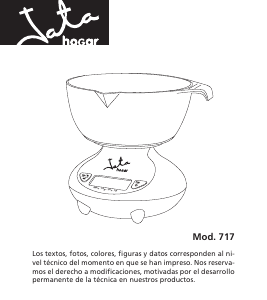 Manual de uso Jata 717 Báscula de cocina