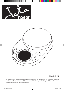 Manual de uso Jata 721 Báscula de cocina