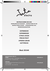Manual de uso Jata EX549 Exprimidor de cítricos