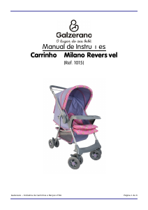 Manual Galzerano Milano Reversivel Carrinho de bebé