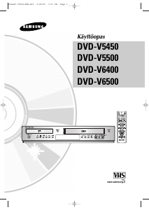 Käyttöohje Samsung DVD-V6500 DVD-videosoitin