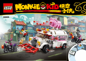 Bruksanvisning Lego set 80009 Monkie Kid Pigsys matbil