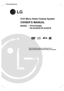 Handleiding LG FFH-DV25AD Home cinema set