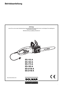 Bedienungsanleitung Dolmar ES-183 A Kettensäge
