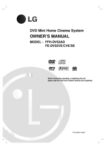 Manual LG FFH-DV55AD Home Theater System