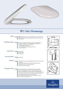 Bedienungsanleitung Villeroy and Boch Hommage Toilettensitz