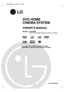Handleiding LG DA-5630AD Home cinema set