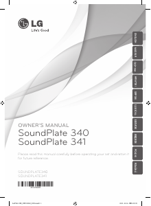 Handleiding LG SoundPlate 341 Luidspreker