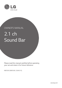 Manual LG NB3540 Speaker