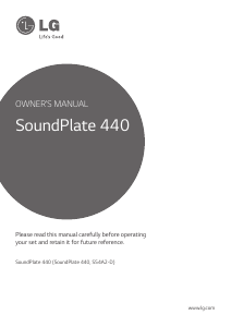 Manual LG SoundPlate 440 Speaker