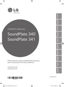 Handleiding LG SoundPlate 340 Luidspreker