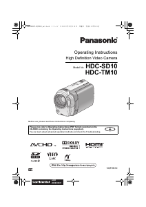 Manual Panasonic HDC-TM10 Camcorder