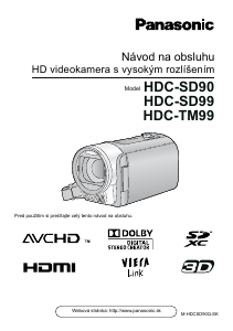 Návod Panasonic HDC-TM99EP Videokamera