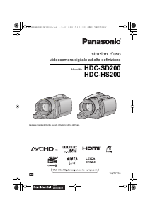 Manuale Panasonic HDC-SD200 Videocamera