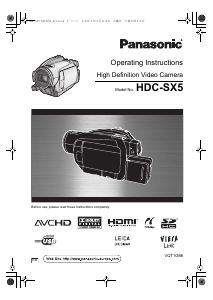 Handleiding Panasonic HDC-SX5EB Camcorder
