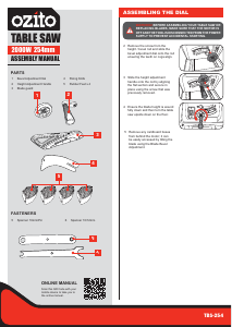 Handleiding Ozito TBS-254 Tafelzaag
