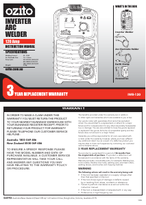 Manual Ozito IWR-120 Welder
