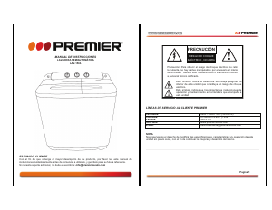 Manual de uso Premier LAV-1563 Lavadora