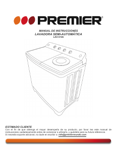 Manual Premier LAV-5126 Washing Machine