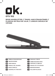 Manual OK OTS 102 Hair Straightener