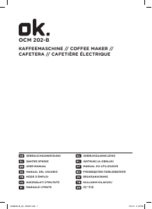 Manuale OK OCM 202 Macchina da caffè