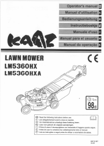 Handleiding Kaaz LM5360HXA Grasmaaier