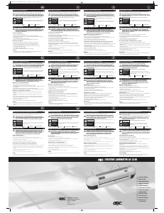 Mode d’emploi GBC Creative CL90 Plastifieuse