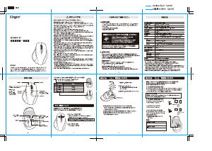 説明書 デジオツー MUS-BKF165W マウス