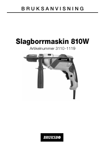 Bruksanvisning Bruksbo 810W Slagborrmaskin