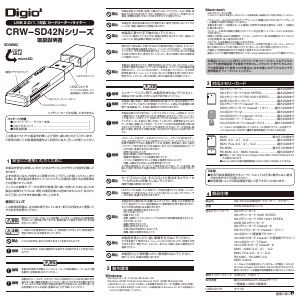 説明書 デジオツー CRW-SD42NBK カードリーダー