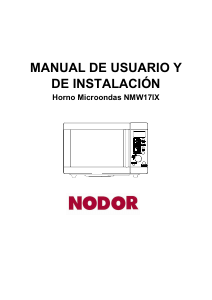Manual de uso Nodor NMW 17 IX Microondas