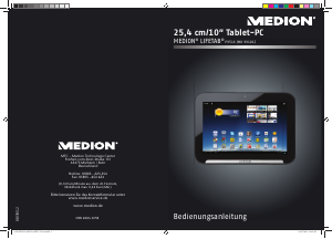 Bedienungsanleitung Medion Lifetab P9516 (MD 99101) Tablet