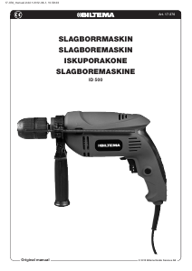 Bruksanvisning Biltema ID 500 Slagdrill