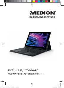 Bedienungsanleitung Medion Lifetab E10604 (MD 61041) Tablet