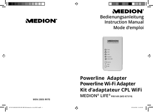 Bedienungsanleitung Medion P85149 (MD 87319) Powerline adapter