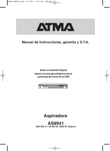 Manual de uso Atma AS8941 Aspirador