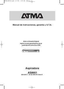 Manual de uso Atma AS8951 Aspirador