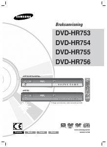 Bruksanvisning Samsung DVD-HR755 DVD spelare