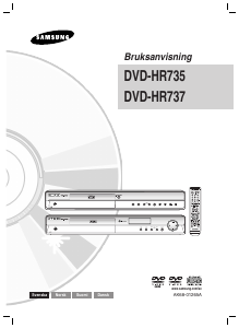 Bruksanvisning Samsung DVD-HR737 DVD spelare