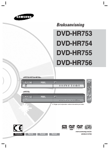 Bruksanvisning Samsung DVD-HR754 DVD spelare