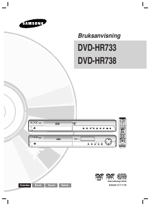 Käyttöohje Samsung DVD-HR738 DVD-soitin