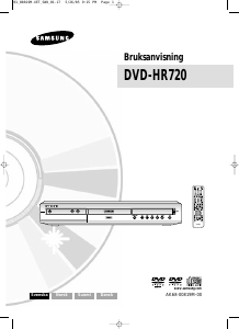 Bruksanvisning Samsung DVD-HR720 DVD spelare