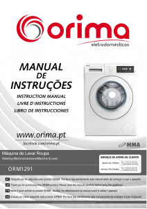 Manual Orima ORM 1291 Máquina de lavar roupa