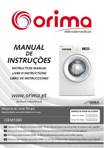 Manual Orima ORM 1080 W Washing Machine