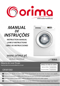 Manual Orima ORM 1060 W Máquina de lavar roupa