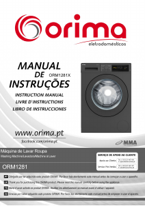 Manual Orima ORM 1281 X Máquina de lavar roupa