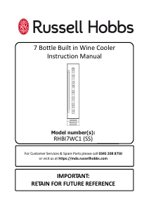 Manual Russell Hobbs RHBI7WC1SS Wine Cabinet