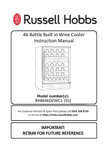 Manual Russell Hobbs RHBI46DZWC1 Wine Cabinet