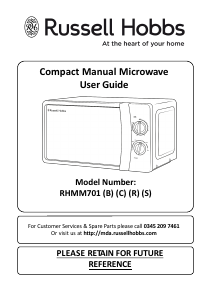 Manual Russell Hobbs RHMM701B Microwave