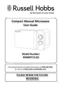 Manual Russell Hobbs RHMM713 Microwave